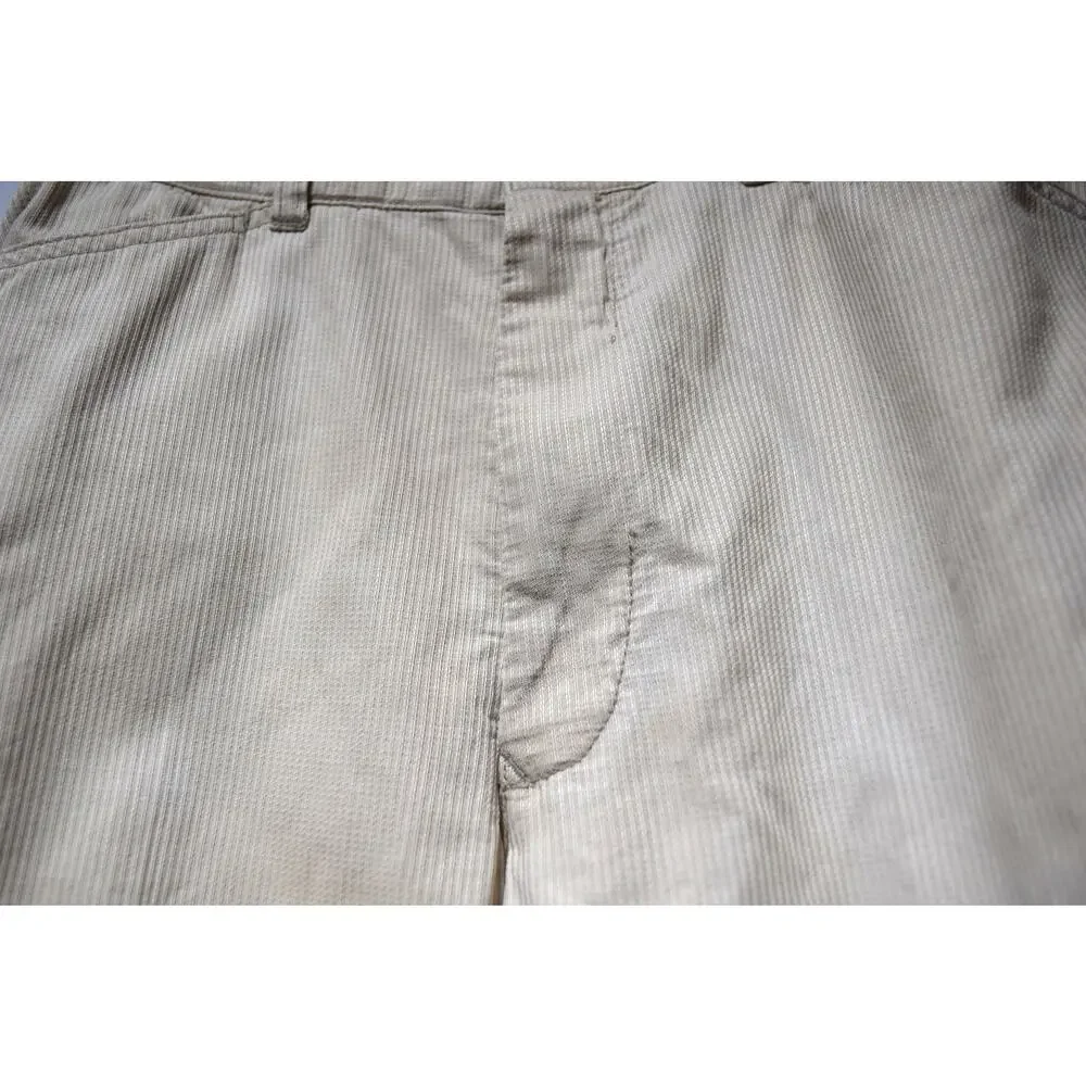 BOSS Hugo Boss Men’s Beige Micro Check Cotton Chino Pants Size 31